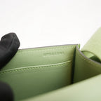 Hermès Geta Vert Criquet Chevre Mysore Leather Crossbody Bag with Gold Hardware