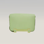 Hermès Geta Vert Criquet Chevre Mysore Leather Crossbody Bag with Gold Hardware