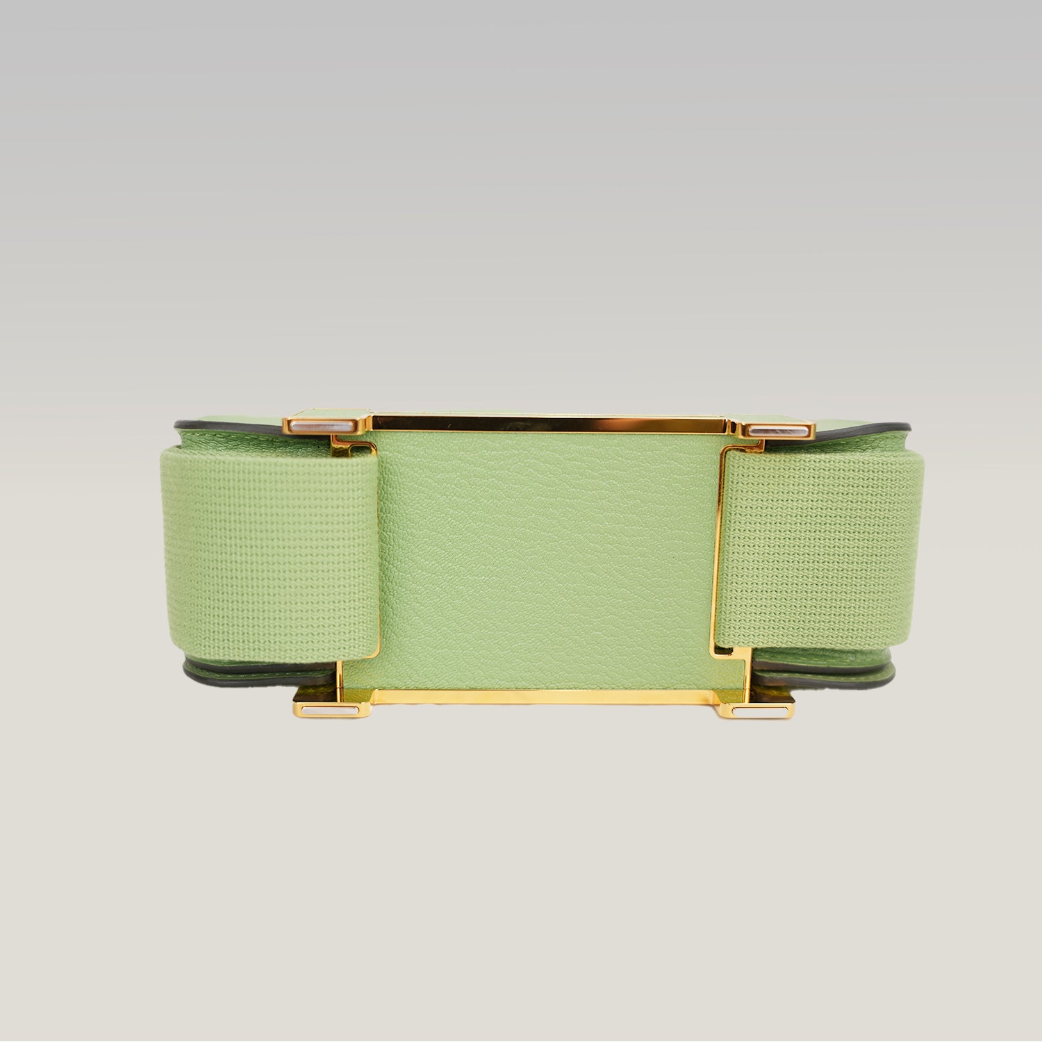 Hermès Geta Vert Criquet Chevre Mysore Leather Crossbody Bag with Gold Hardware