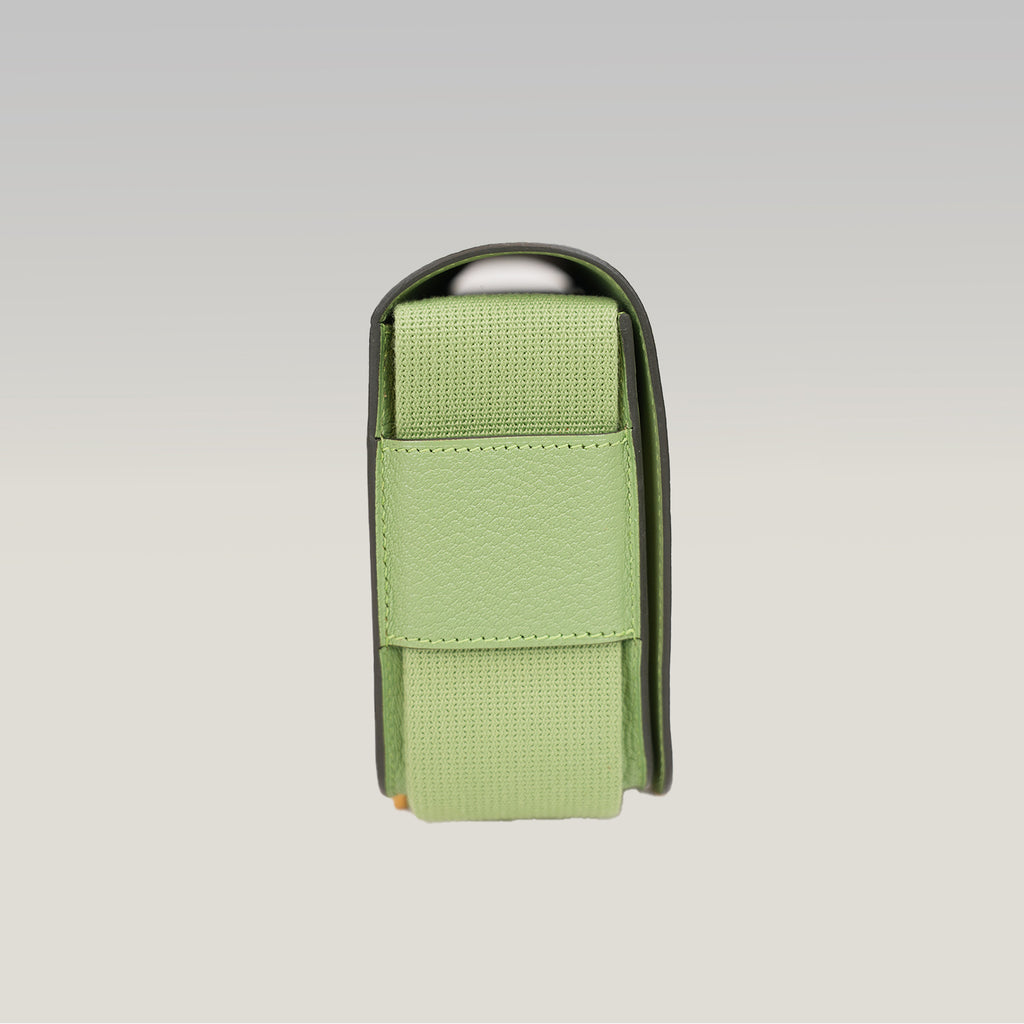 Hermès Geta Vert Criquet Chevre Mysore Leather Crossbody Bag with Gold Hardware