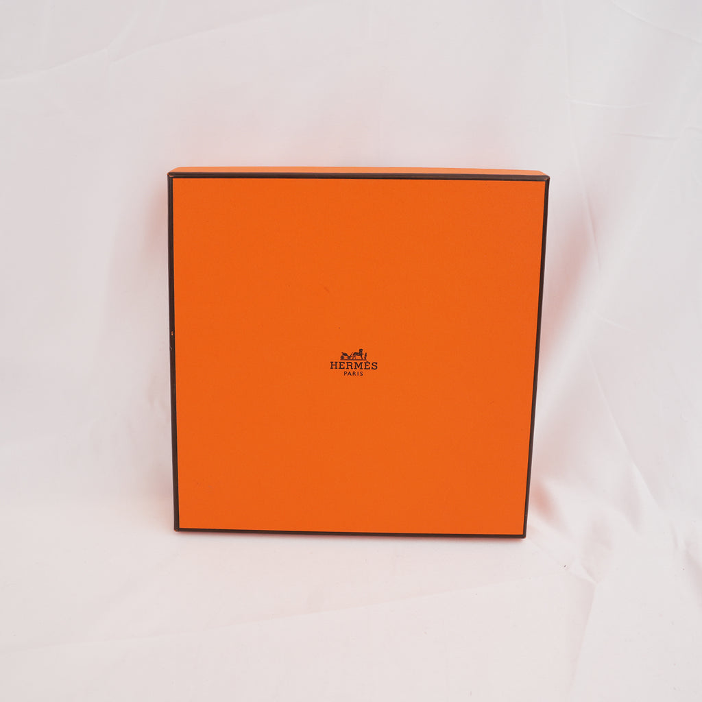 Hermès Cintura Reversibile H Martelée 85 in Pelle Arancione e Marrone Scuro con Fibbia H Argentata e Scatola