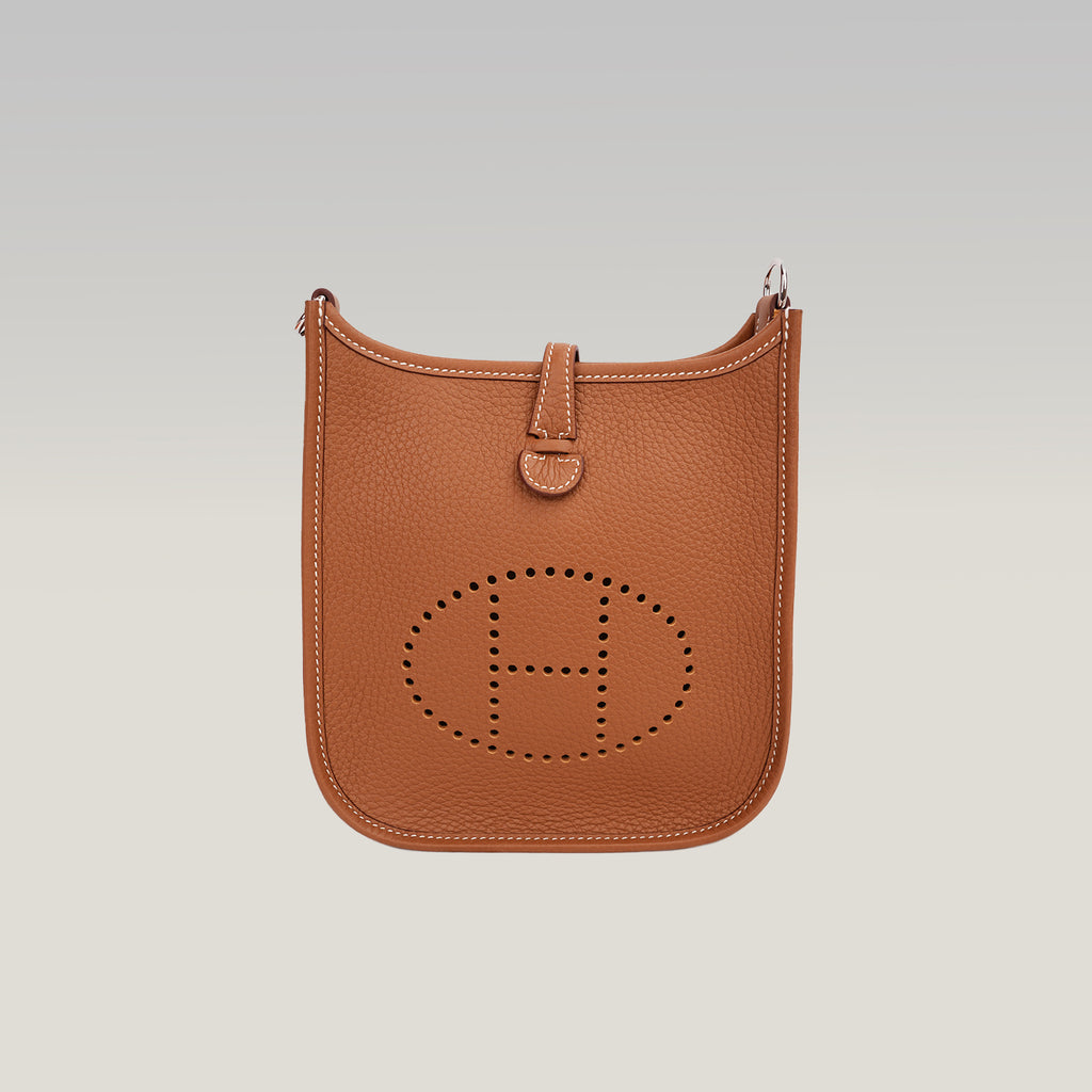 Hermès Evelyne Mini TPM Gold in Pelle Taurillon Clemence con Tracolla