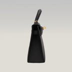 Hermès Mini Kelly II 20 Sellier in Pelle Epsom Nera con Hardware Dorato