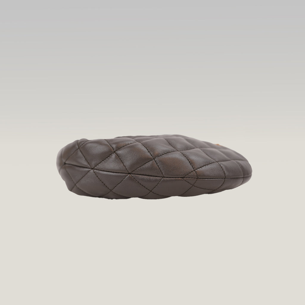 Saint Laurent ICARE Hobo Bag in Quilted Lambskin Urban Grey with Ca