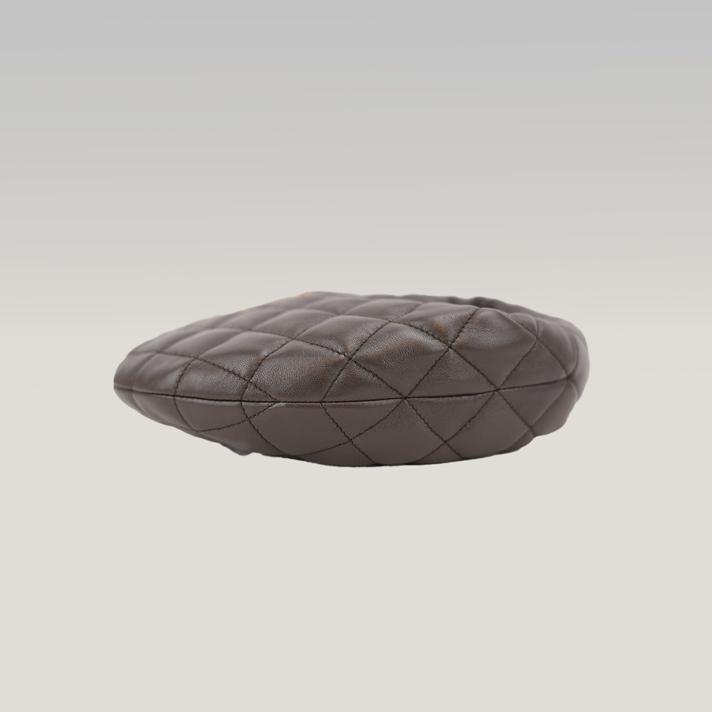 Saint Laurent ICARE Hobo Bag in Quilted Lambskin Urban Grey with Ca