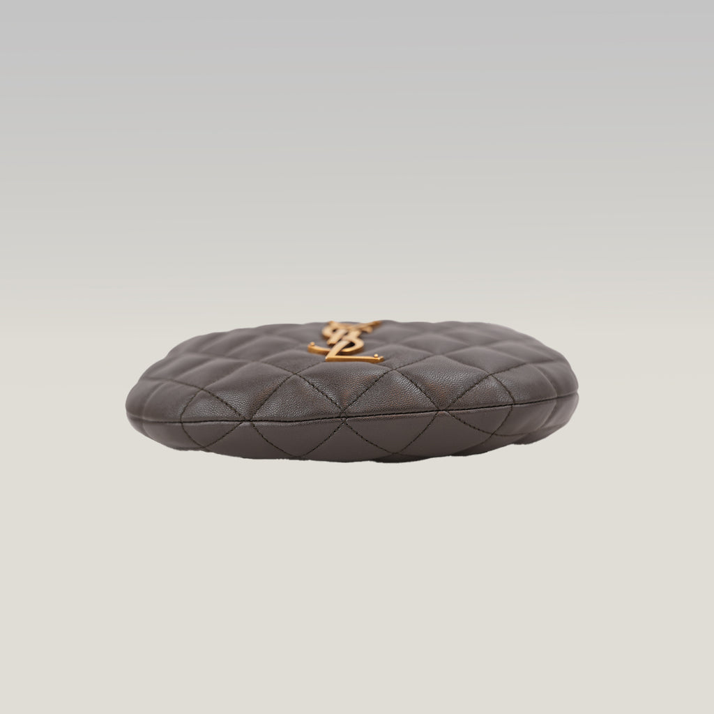 Saint Laurent ICARE Hobo Bag in Quilted Lambskin Urban Grey with Ca