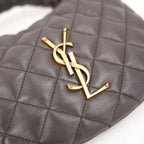 Saint Laurent ICARE Hobo Bag in Quilted Lambskin Urban Grey with Ca