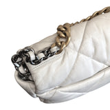 Chanel Lambskin Quilted Medium Chanel 19 Flap White