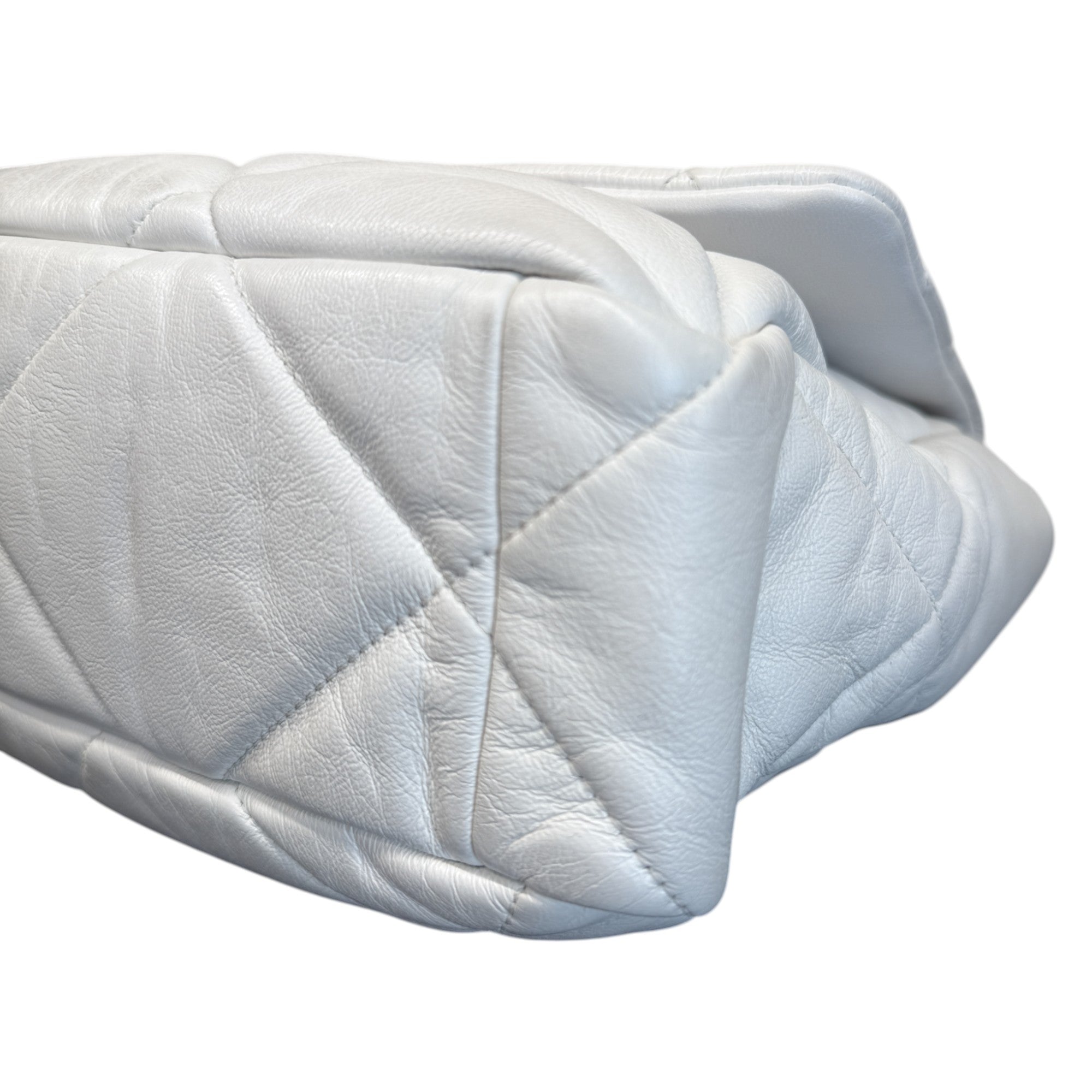 Chanel Lambskin Quilted Medium Chanel 19 Flap White