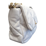 Chanel Lambskin Quilted Medium Chanel 19 Flap White