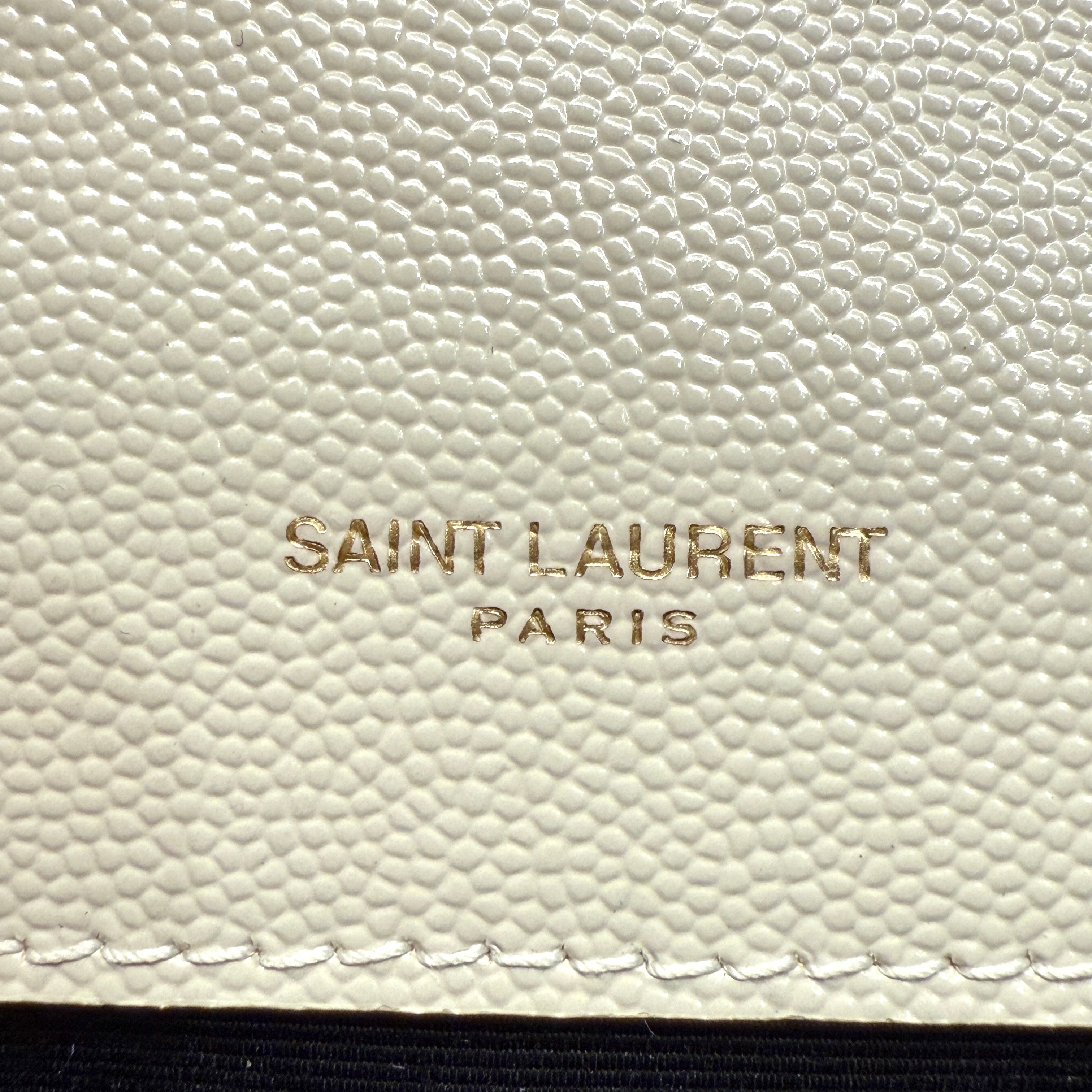 Saint Laurent White Kate Medium Shoulder Bag