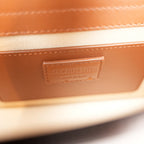 Jacquemus Le Bambino Long Borsa a Mano in Pelle Marrone con Logo Oro