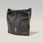Saint Laurent Jamie 4.3 Shoulder Bag Black Quilted Grained Leather with Cassandre Logo