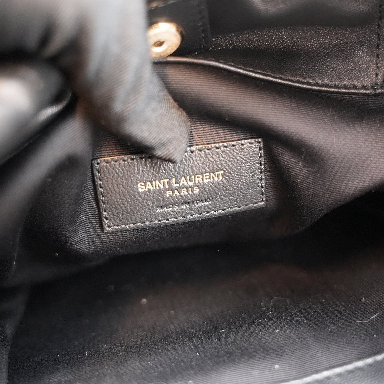 Saint Laurent Jamie 4.3 Shoulder Bag Black Quilted Grained Leather with Cassandre Logo