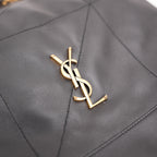 Saint Laurent Jamie 4.3 Shoulder Bag Black Quilted Grained Leather with Cassandre Logo