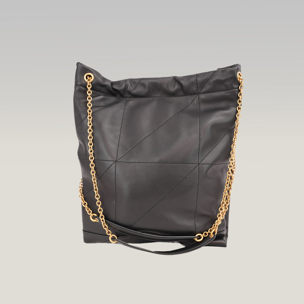 Saint Laurent Jamie 4.3 Shoulder Bag Black Quilted Grained Leather with Cassandre Logo