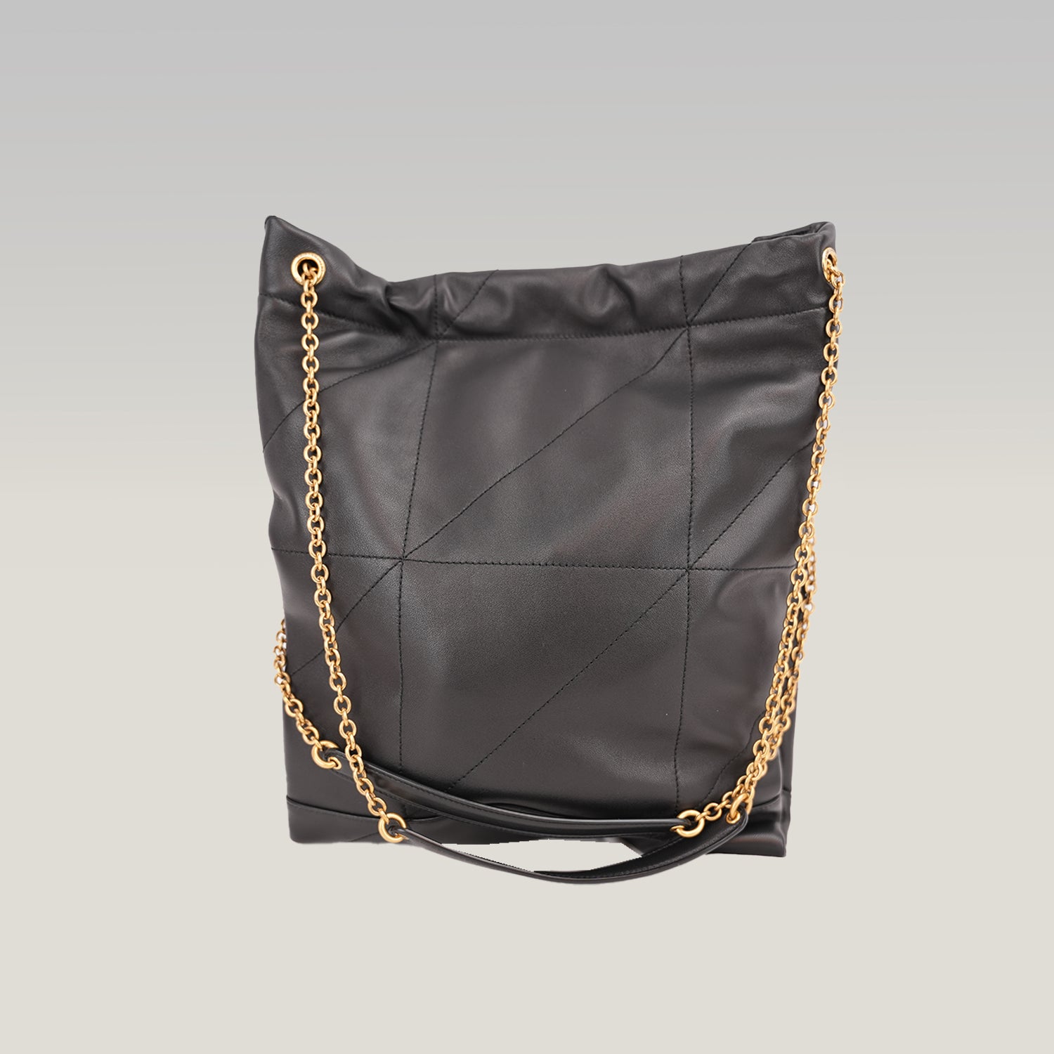 Saint Laurent Jamie 4.3 Shoulder Bag Black Quilted Grained Leather with Cassandre Logo
