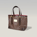 Louis Vuitton Hampstead GM Damier Ebene in Tela Cerata Marrone