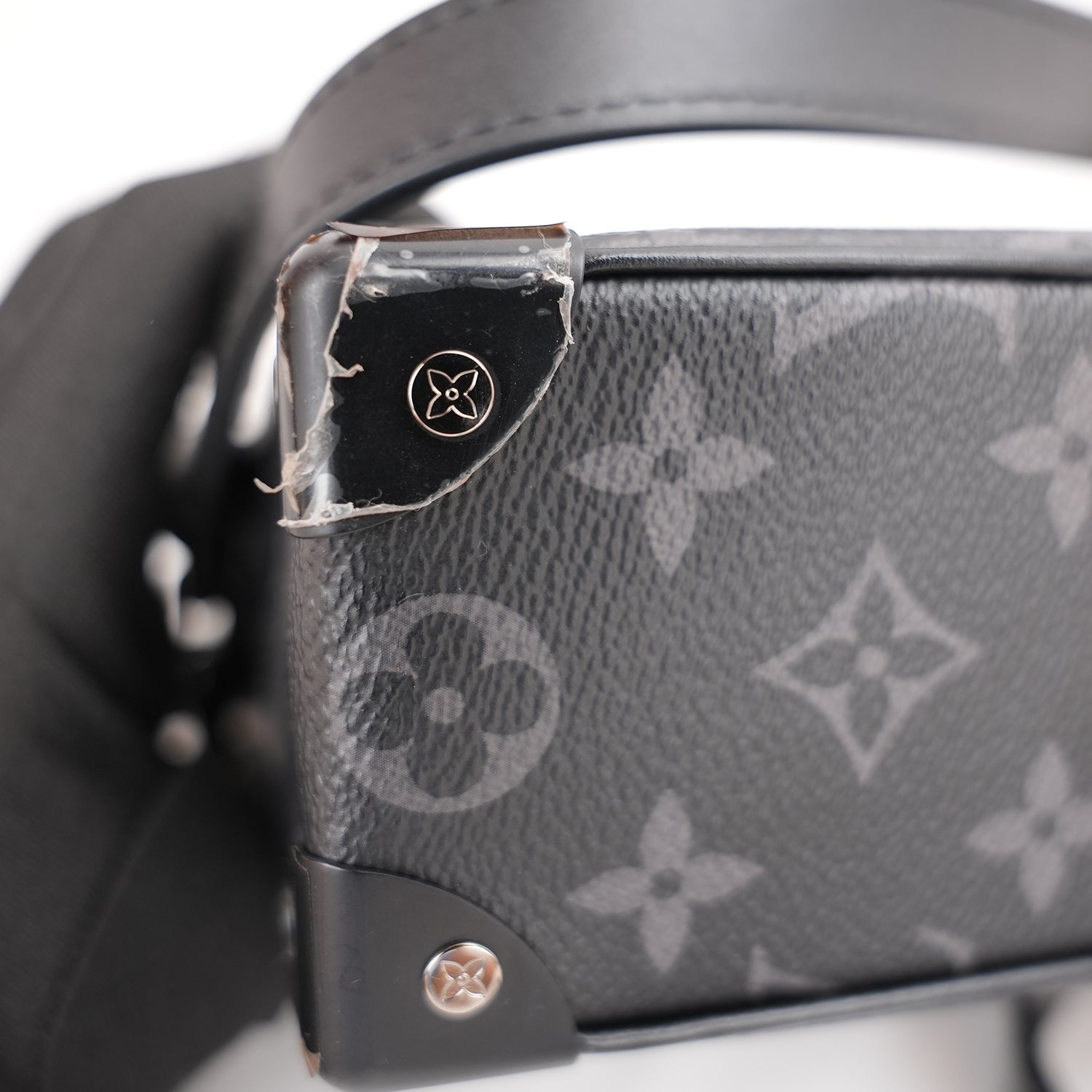 Louis Vuitton Mini Soft Trunk Monogram Eclipse Canvas Crossbody Bag Black