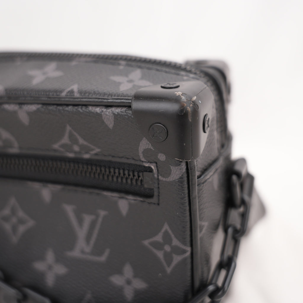 Louis Vuitton Mini Soft Trunk Monogram Eclipse Canvas Crossbody Bag Black