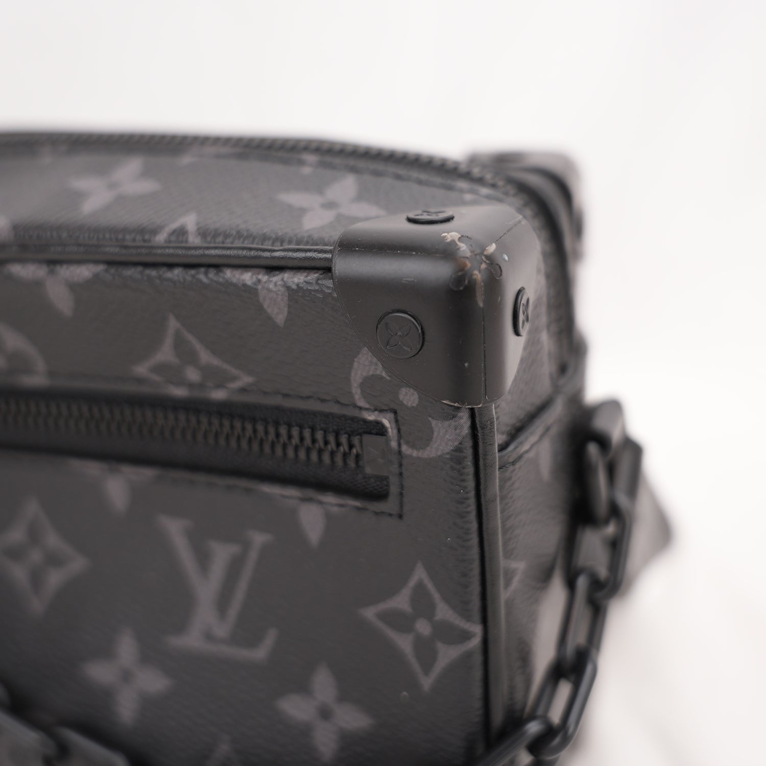 Louis Vuitton Mini Soft Trunk Monogram Eclipse Canvas Crossbody Bag Black