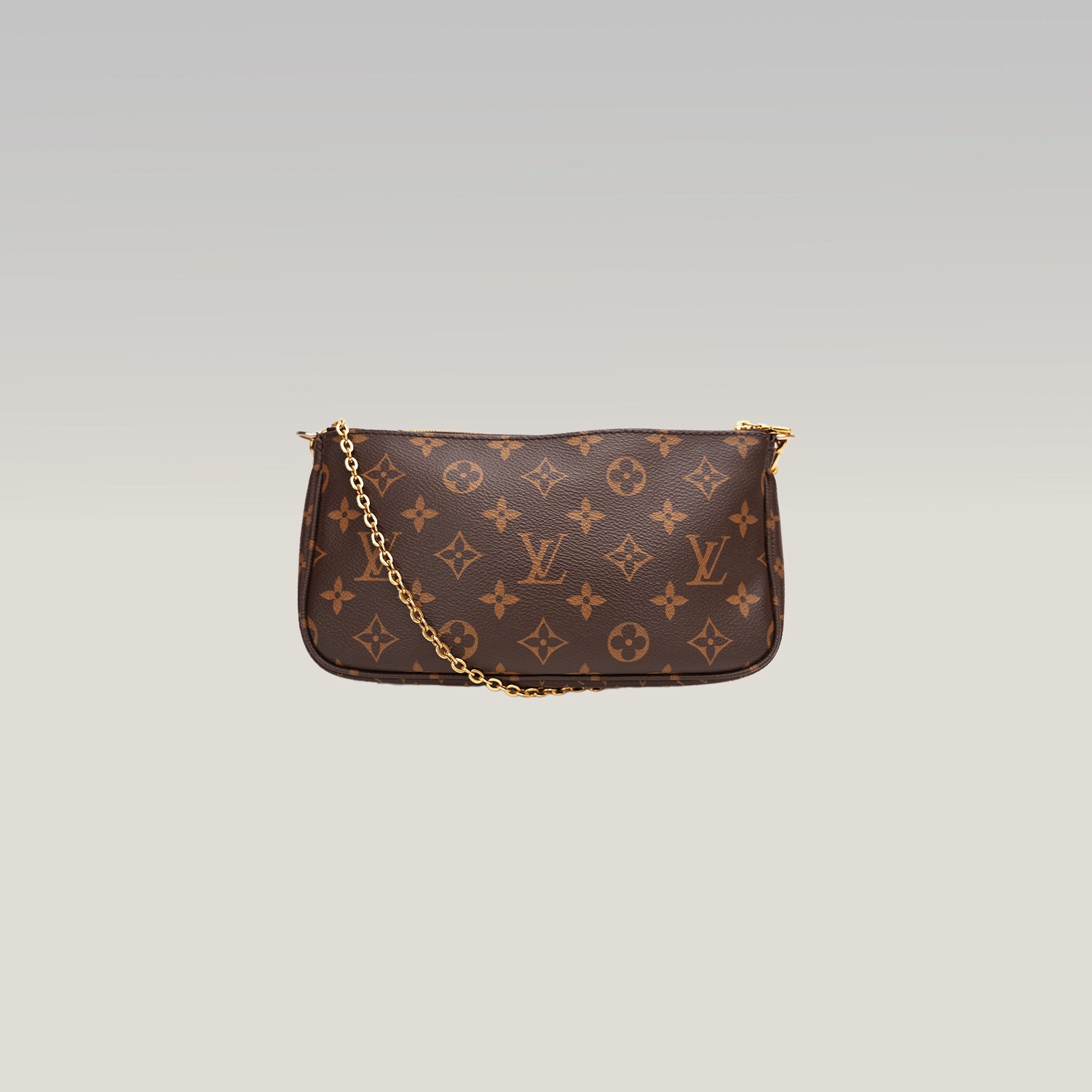 Louis Vuitton Multi Pochette Accessoires Monogram con Tracolla Rosa