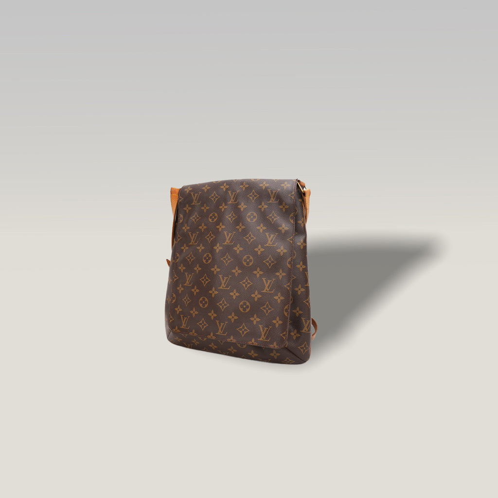 Louis Vuitton Musette GM Monogram Canvas Pelle Naturale Borsa a Spalla Verticale