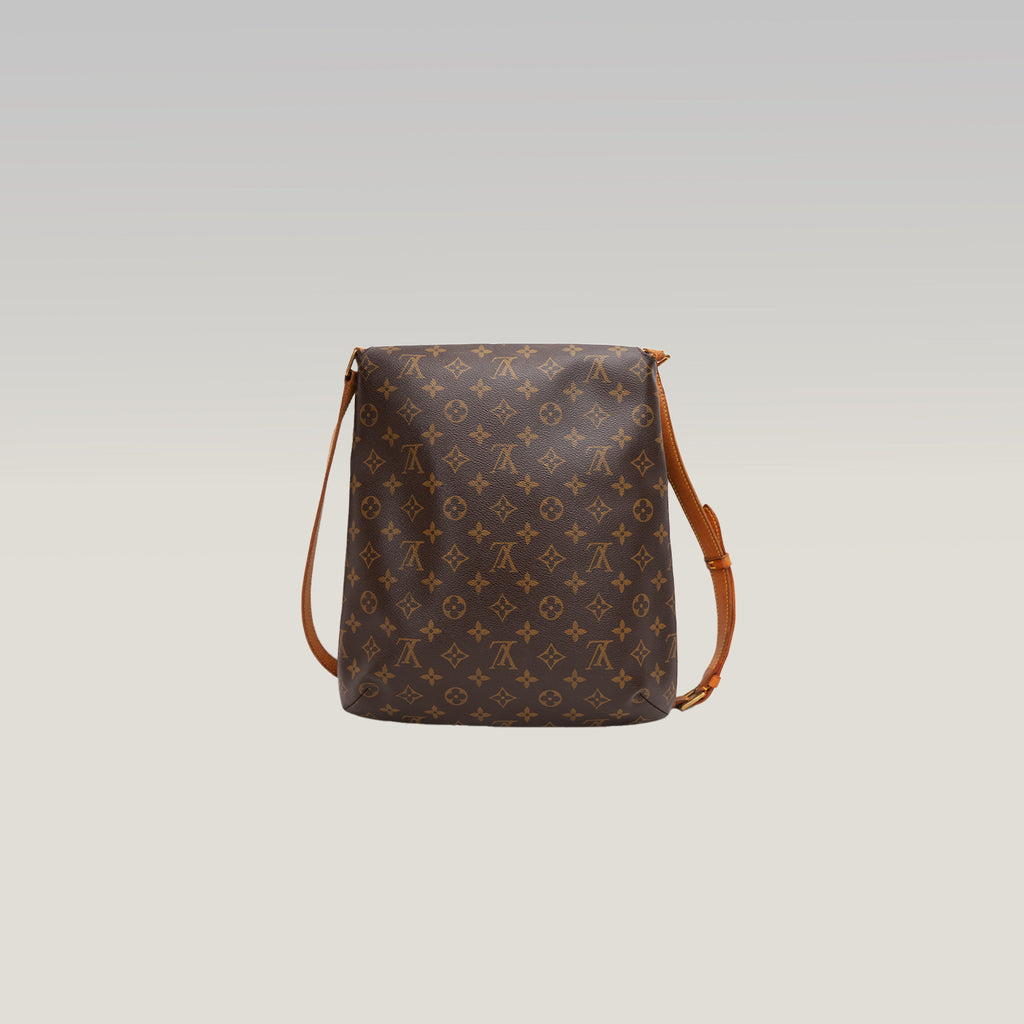 Louis Vuitton Musette GM Monogram Canvas Pelle Naturale Borsa a Spalla Verticale