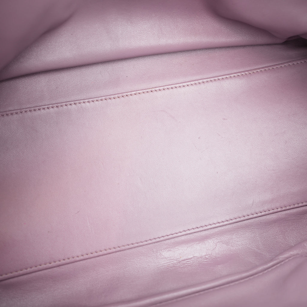 Loewe Amazona 36 Tri-Color Leather Handbag Purple Pink Leather Boston Bag