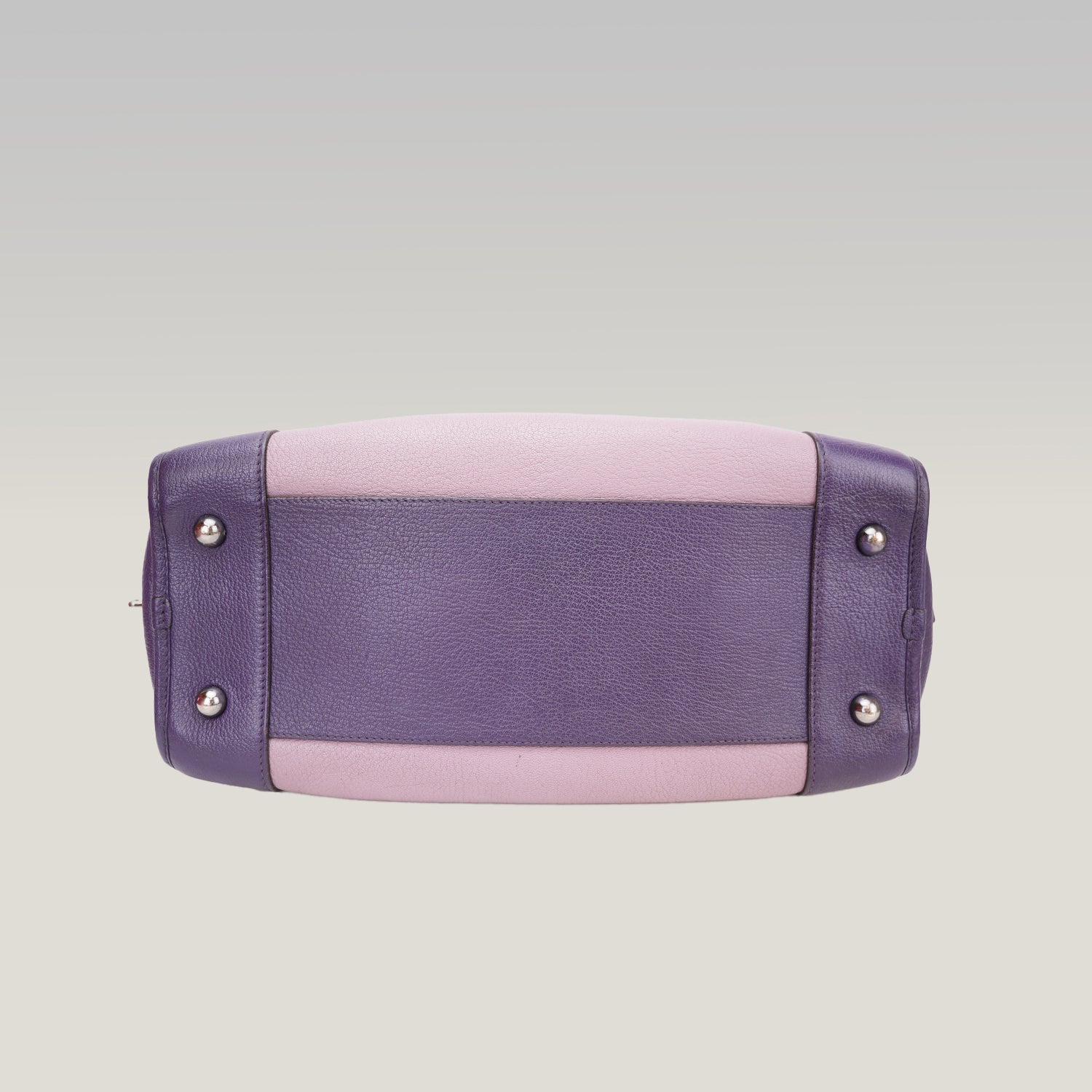 Loewe Amazona 36 Tri-Color Leather Handbag Purple Pink Leather Boston Bag