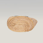 Loewe Basket Bag Small in Palma Intrecciata e Pelle di Vitello Marrone
