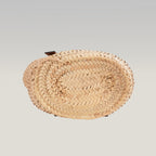 Loewe Basket Bag Medium in Palma Intrecciata e Pelle di Vitello Cuoio