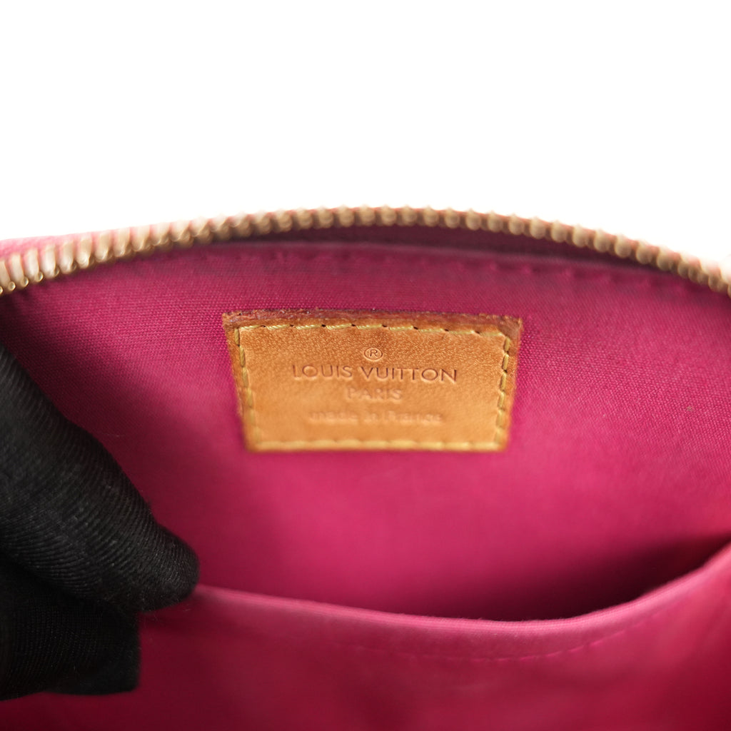 Louis Vuitton Alma BB Monogram Vernis Rosso Ciliegia – Borsa a Mano in Pelle Verniciata