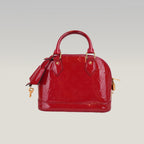 Louis Vuitton Alma BB Monogram Vernis Rosso Ciliegia – Borsa a Mano in Pelle Verniciata