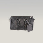 Louis Vuitton Keepall Bandoulière 25 Borsa da Viaggio Mini in Tela Monogram Eclipse Nera e Grigia con Finiture in Pelle