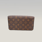 Louis Vuitton Félicie Pochette Monogram Canvas Crossbody Wallet Bag Brown