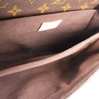 Louis Vuitton Pochette Métis Borsa a Tracolla in Tela Monogram Marrone con Finiture in Pelle, Chiusura Dorata e Scatola