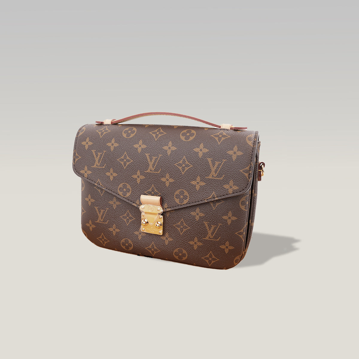 Louis Vuitton Pochette Métis Borsa a Tracolla in Tela Monogram Marrone con Finiture in Pelle, Chiusura Dorata e Scatola