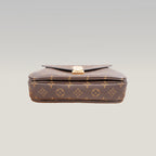 Louis Vuitton Pochette Métis Borsa a Tracolla in Tela Monogram Marrone con Finiture in Pelle, Chiusura Dorata e Scatola