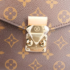Louis Vuitton Pochette Métis Borsa a Tracolla in Tela Monogram Marrone con Finiture in Pelle, Chiusura Dorata e Scatola