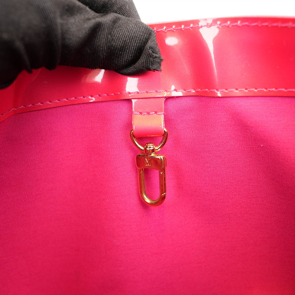 Louis Vuitton Wilshire PM Rosa Fucsia in Pelle Vernis Monogram Verniciata
