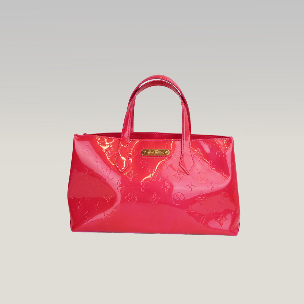 Louis Vuitton Wilshire PM Rosa Fucsia in Pelle Vernis Monogram Verniciata