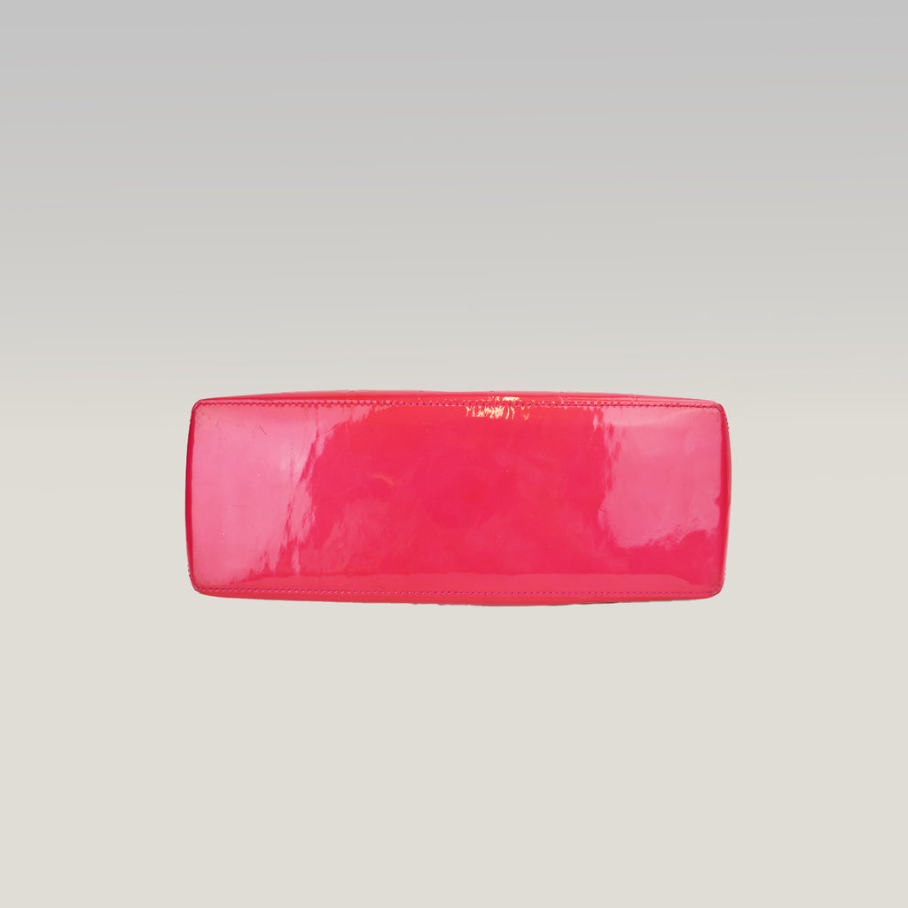 Louis Vuitton Wilshire PM Rosa Fucsia in Pelle Vernis Monogram Verniciata
