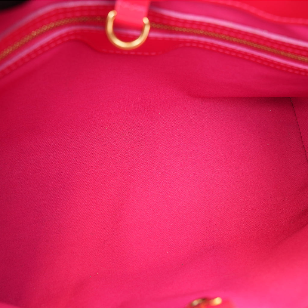 Louis Vuitton Wilshire PM Rosa Fucsia in Pelle Vernis Monogram Verniciata
