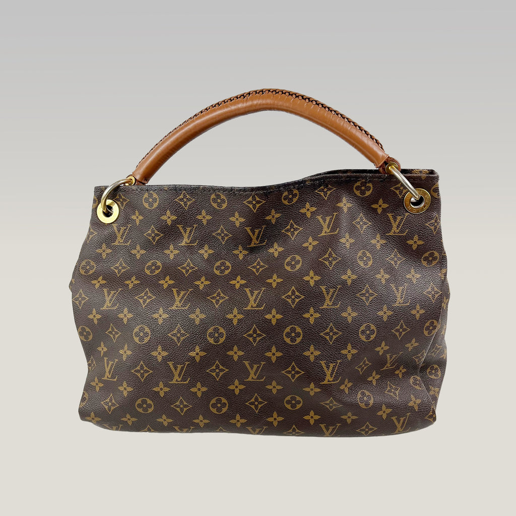 Louis Vuitton Artsy MM 42 Borsa a Spalla in Tela Monogram con Manico in Vacchetta