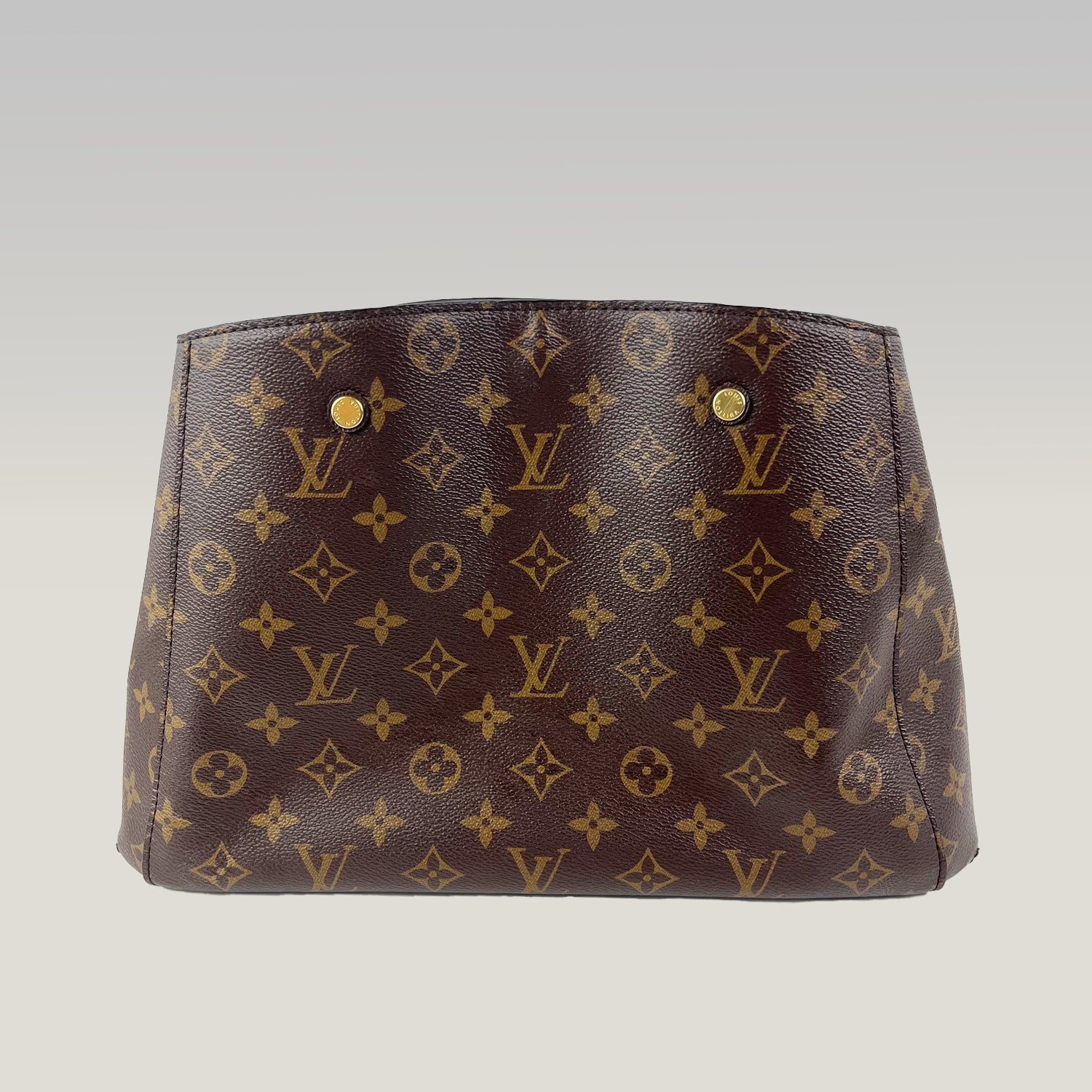 Louis Vuitton Montaigne MM Borsa a Mano e Tracolla in Tela Monogram con Finiture in Vacchetta