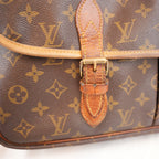 Louis Vuitton Gibecière MM Vintage Borsa a Tracolla in Tela Monogram Marrone