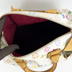 Louis Vuitton Speedy 30 Monogram Multicolé Bianca Borsa a Mano in Tela con Finiture in Vacchetta