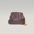 Marc Jacobs Borsa a Tracolla in Pelle Matelassé Bordeaux con Chiusura a Scatto e Catena Dorata