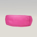 Miu Miu Fuchsia Leather Tote Bag in Pelle Martellata Rosa con Logo Dorato